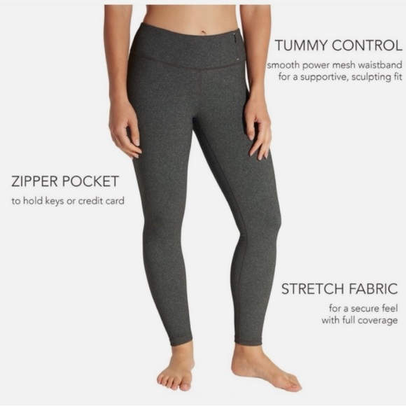 Calia by Carrie Underwood Essential 7/8 Leggings in Heather Violet Storm - Picture 3 of 10